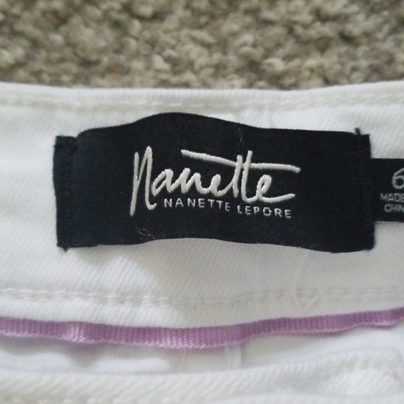 NWT Nanette Lepore White Jeans size 6 - Picture 3 of 4